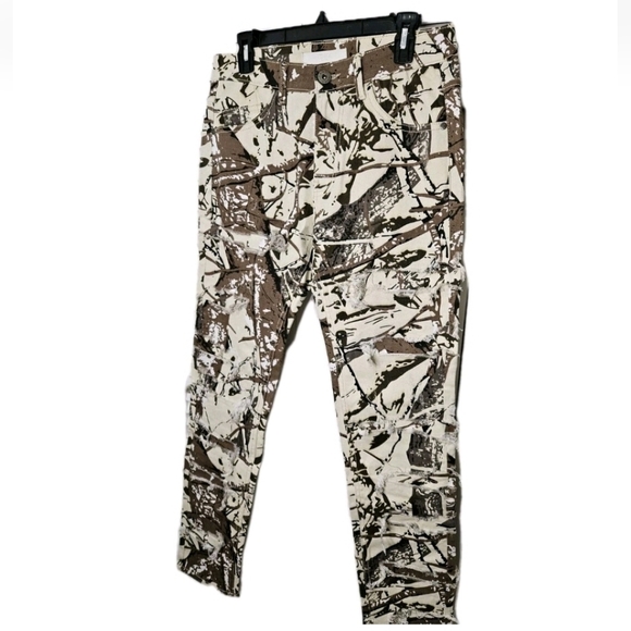 KDNK Hunter's Complex Jeans Pants Camo Brown Cream Distressed Mens Size 32 NEW - Picture 2 of 13